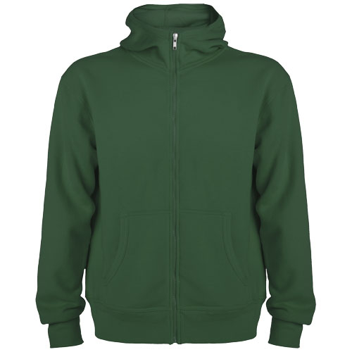 Sweat publicitaire zippé à capuche unisexe Montblanc ROLY Vert bouteille
